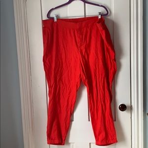 OLD NAVY RED COTTON PANTS SIZE XXL